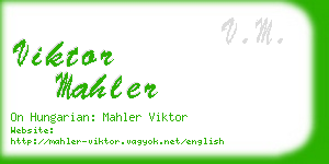 viktor mahler business card